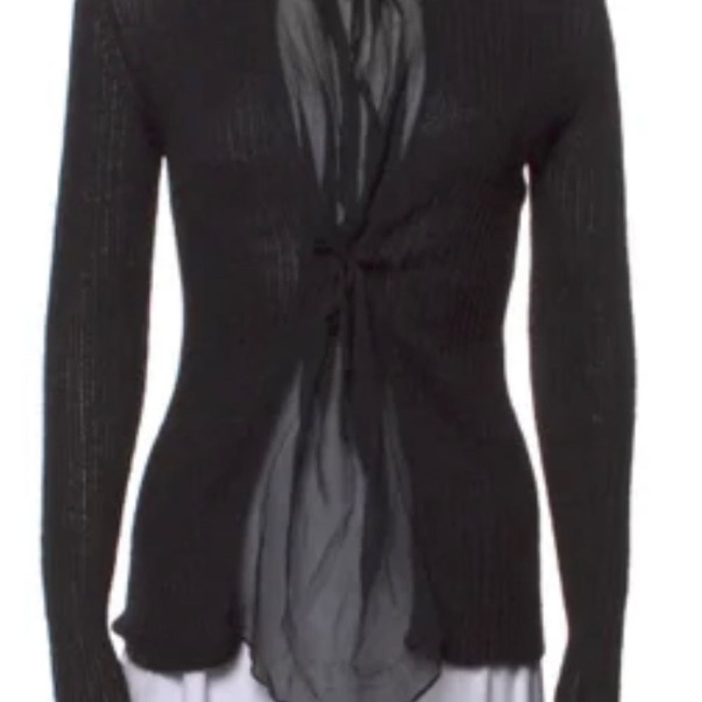 Vintage Jean Paul Gaultier Alpaca Knit & Sheer Mesh Sweater - Picture 6 of 6